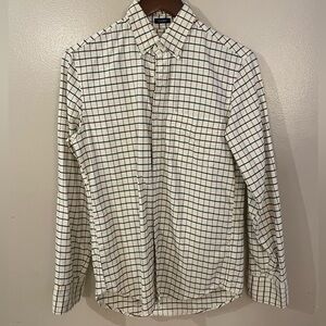 Men’s XS J.Crew Flex Oxford Shirt Classic Fit Windowpane Button Down